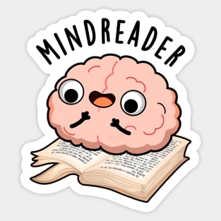 Mind Reader Funny Brain Pun Sticker